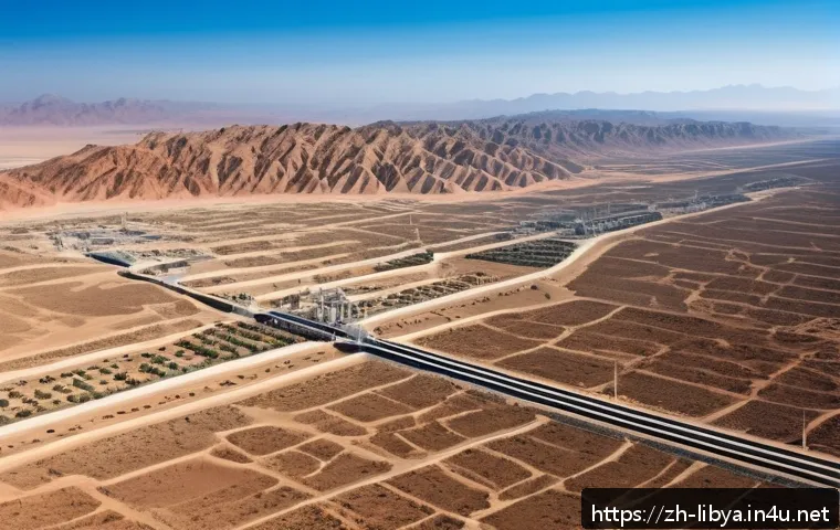 리비아와 알제리의 역사적 관계 - A detailed aerial view of the North African border region between Libya and Algeria, showcasing vast...